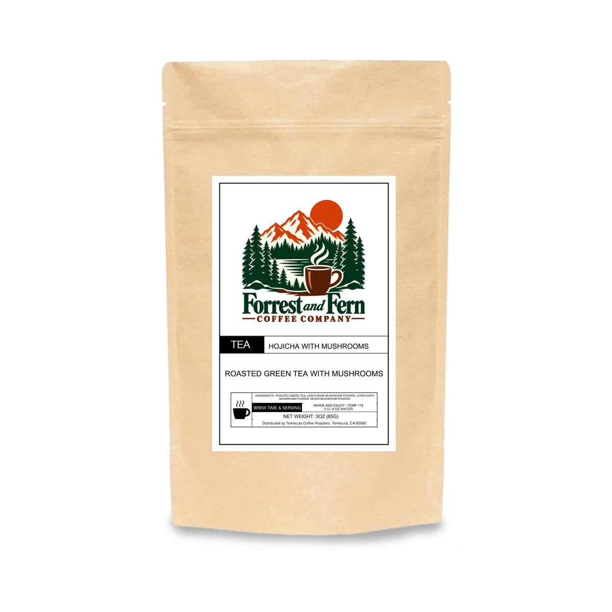 Hojicha With Mushrooms